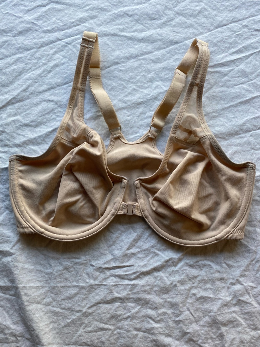 Front-close Unlined Underwire Bra — Supportive Nude Comfort